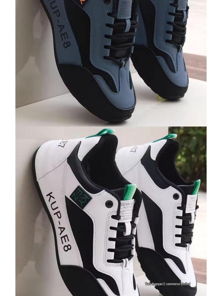 Brand 2025 Men's Waterproof Leather Sneakers - Versatile Casual Travel Shoes for Spring and Autumn