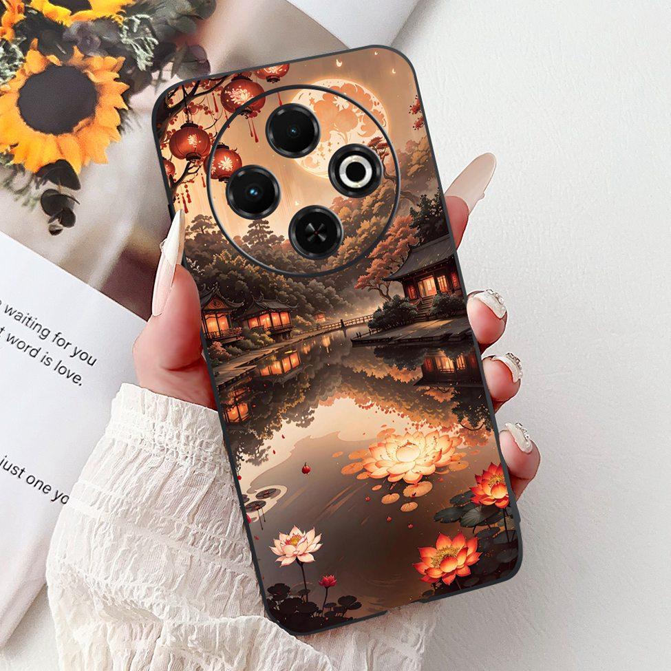 For Tecno Spark 30C 4G kl5 kl5n 5G KL8H Back Cover For Tecno Spark 30C Case Fashion Luxury Silicone Cute Cat Shockproof Painted