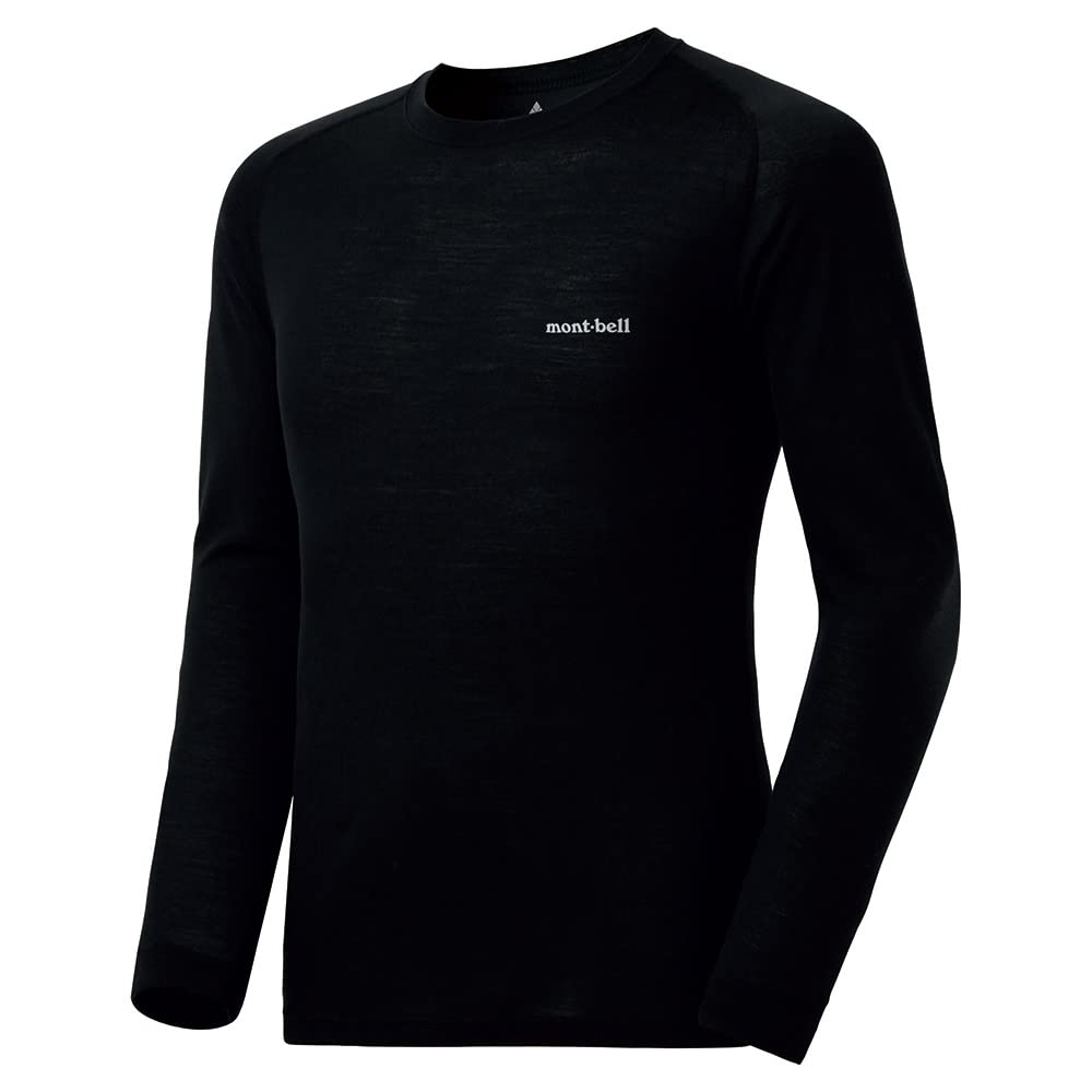 

[Montbell] 1107654 Super Merino Wool M.W. (Medium Weight) Round Neck Shirt Men s Black Size M