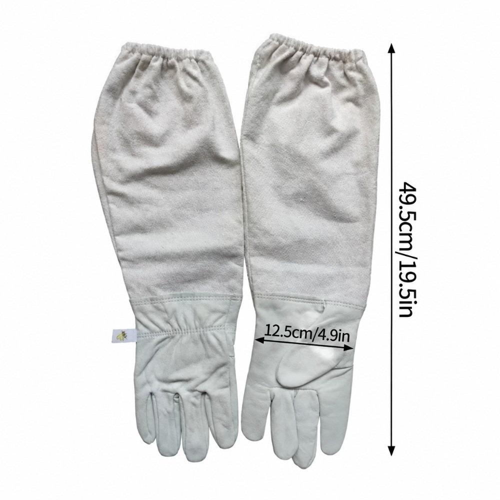 Long Sleeve Protective Sleeves Canvas Bee Gloves New Beekeeper Gloves  for Beekeeping Apiculture