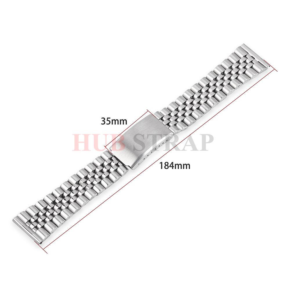 Stainless Steel Watchband 12mm 14mm 16mm 18mm 20mm 22mm for Omega for Seiko Strap Men Adjustable Folding Buckle Watch Accessory