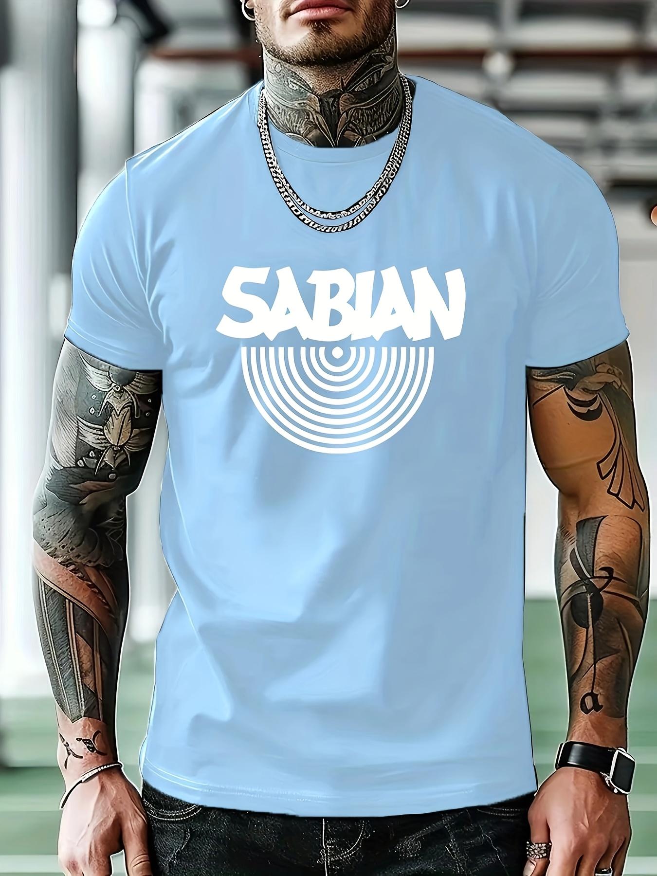 Casual Athletic T-shirt with Sabian Logo - Red M