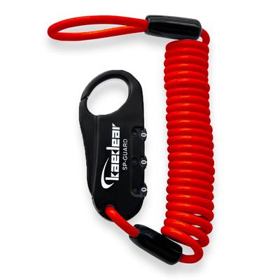 Kaedear Motorcycle Wire Compact Dial Lock with Helmet Seatback 4mm Coiled Memory Lock, Key, Anti-Theft, Lock, Cord, 1500mm, Foam, SP_GUARD Type-wire