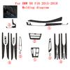 Car-Styling Carbon Fiber Car Interior Center Console Color Change Molding Sticker Decals For BMW X6 F16 2015-2018