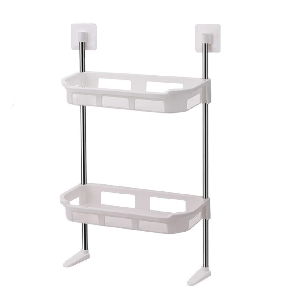 

2/3-ярусная полка над унитазом, не требующая сверления, полка для хранения в ванной, прочная вертикальная подставка для унитаза 2 Layer