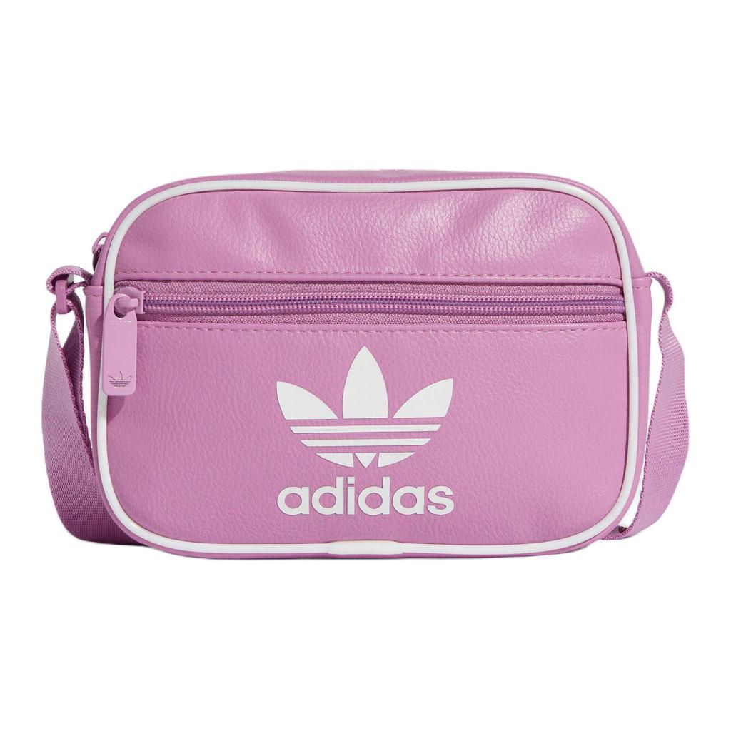 New Adidas Originals ADICOLOR CLASSICS Polyurethane Shoulder Bag, Crossbody Bag Mini Unisex Pink Purple IX7486