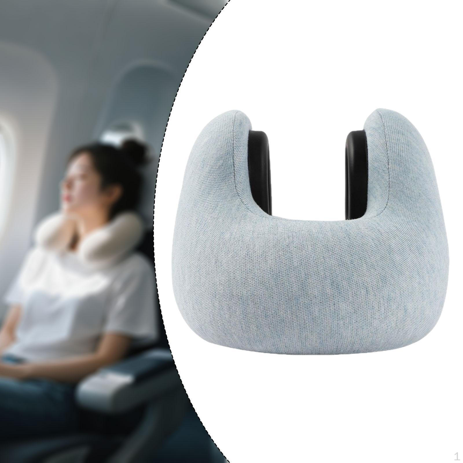 Travel Pillow Ergonomic Comfortable Lightweight Neck and Support for Office Sleeping синий
