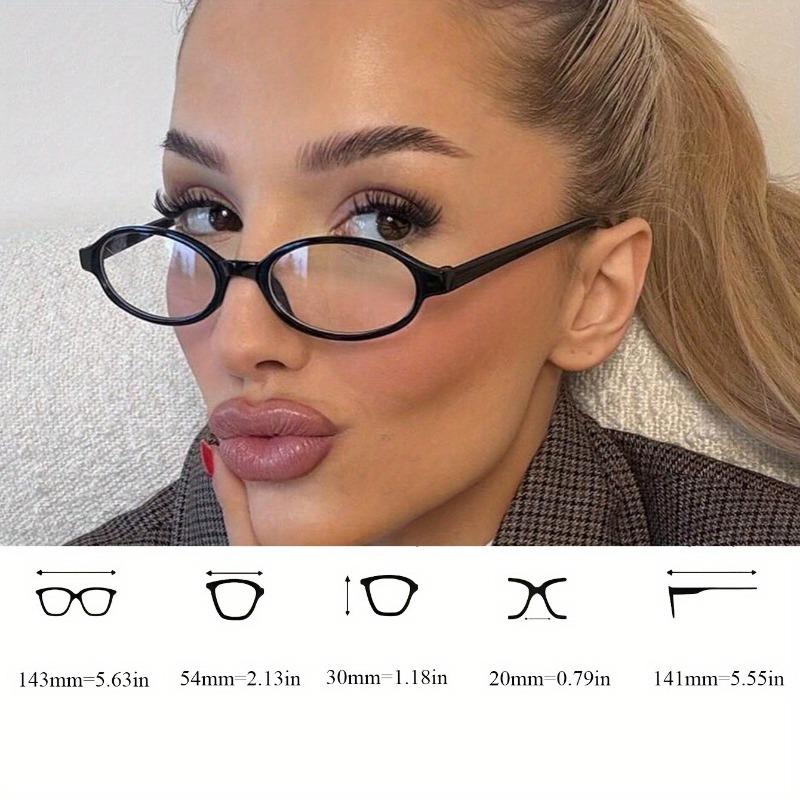 3PCS Fashionable Oval Shaped Glasses Women's Minimalist Style Light Weight and Durable Suitable for Daily Wear