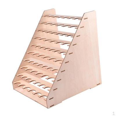Stojak na farby 65 otworów Drewniany stojak na butelki Uchwyt Modułowy organizer