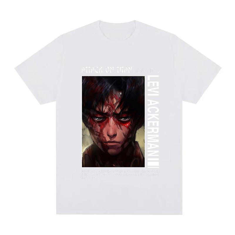 

2023 New Japan Anime Attack On Titan T Shirt Men Cotton Unisex Tops EU Size Summer Unisex Clothes 4XL