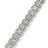 13MM Full Diamond Jiugongge Bracelet, Unisex Fashion Trendy Hip-hop Alloy Jewelry