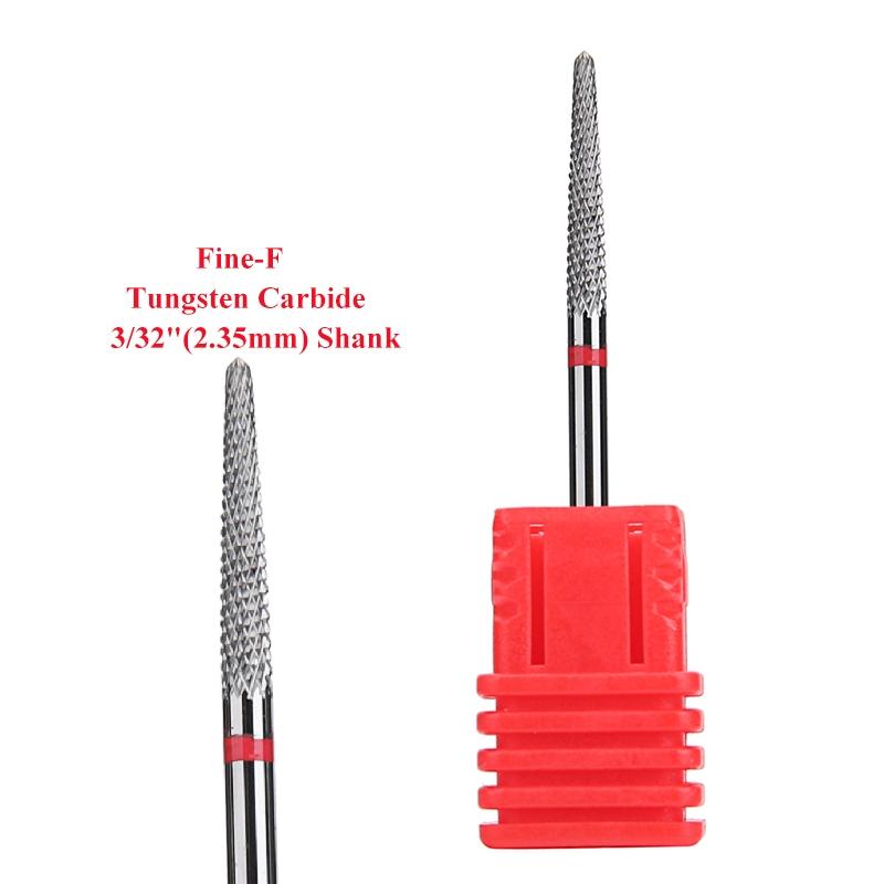 1PCS Tungsten Carbide Cone Nail Drill Bit 3/32" Rotary Burr Bits For Manicure Electric Drill Accessories Nail Milling Tool