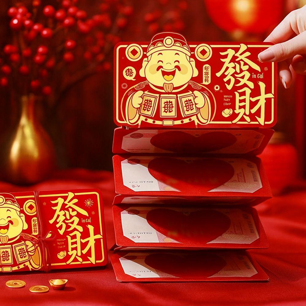 2026 Year of The Horse Folding Red Envelope Traditional Festival Lucky Red Envelope Cartoon Pattern Hongbao Birthday Celebration