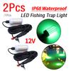 12V LED Fishing Trap Light IP68 Waterproof Lure Fish Finder Lamp Fish Gathering Lamp for Night Fishing 100W Light Accessories