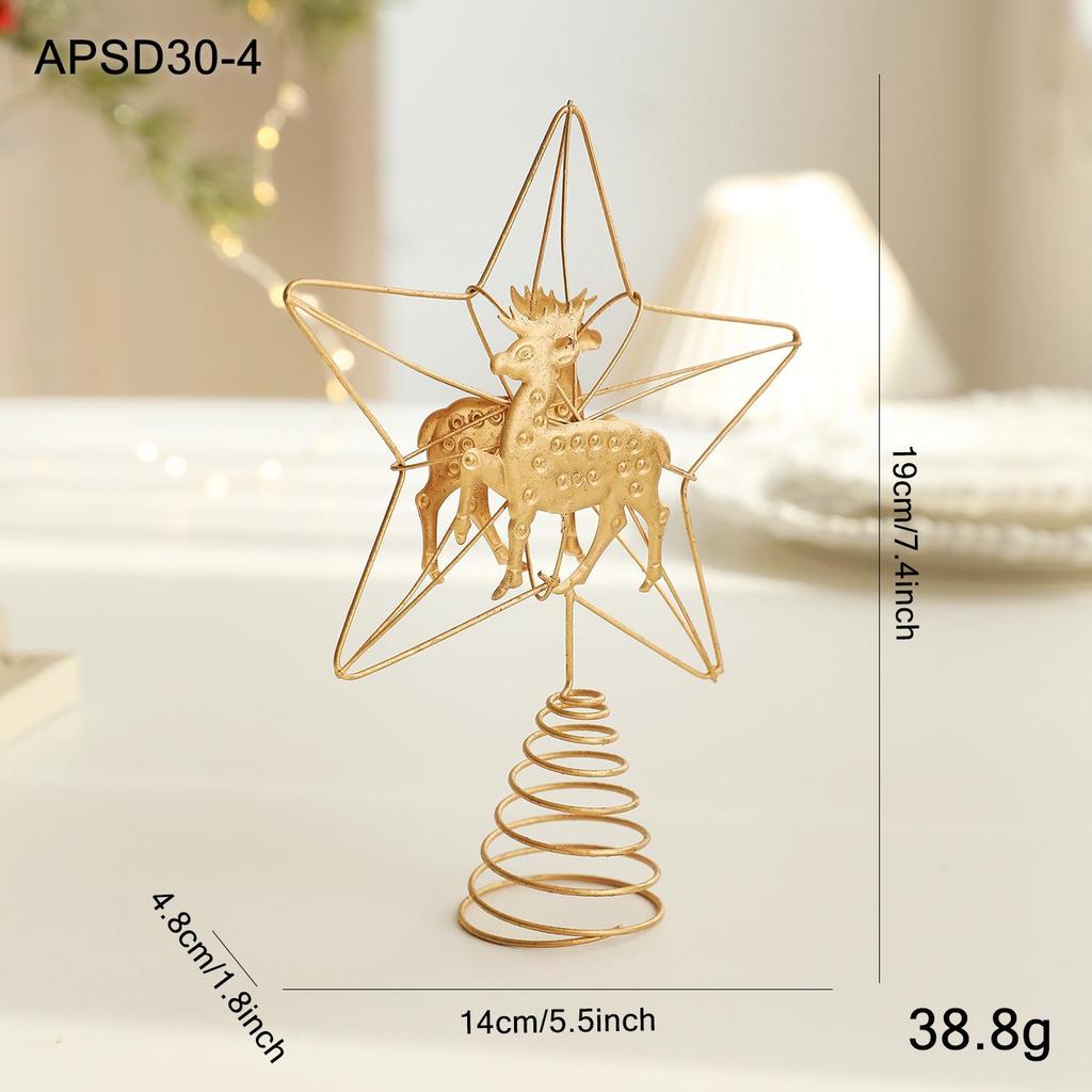 Radiant 3D Hollow Star Christmas Tree Topper Decoration