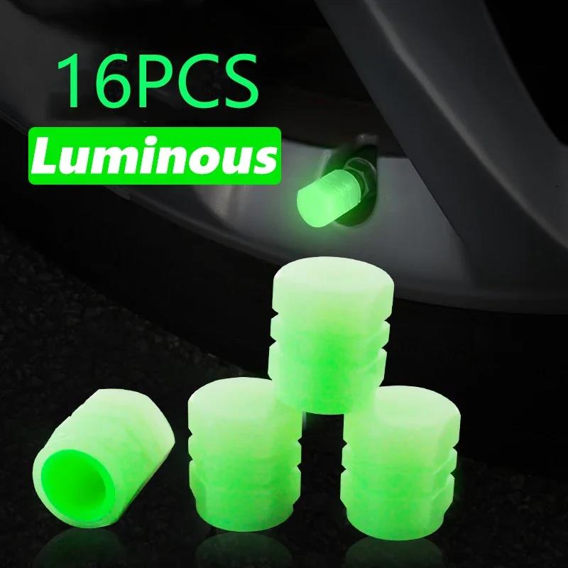 4-20PCS Luminous Car Tire Valve Cap Fluorescent Night Glowing Decor Motorcycle Bike Wheel Nozzle Dustproof Tyre Valve Stem Caps Stem Caps1