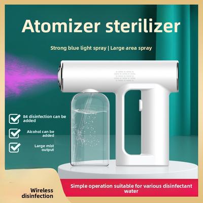 Rechargeable Blue Light Disinfection Atomizing Gun Alcohol Sterilization Sprayer Handheld Nano Spray Disinfection Gun