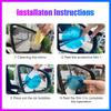 2PCS Car Rearview Mirror Protective Film Car Mirror Window Clear Film Anti Dazzle Waterproof Rainproof Anti Fog Car Sticker