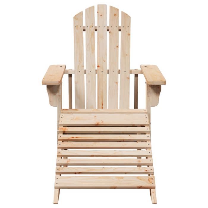 VidaXL Adirondack Chair with Footstool Solid Fir Wood, Garden Chair, Outdoor Seat, Outdoor Chair, Seat of 4007240