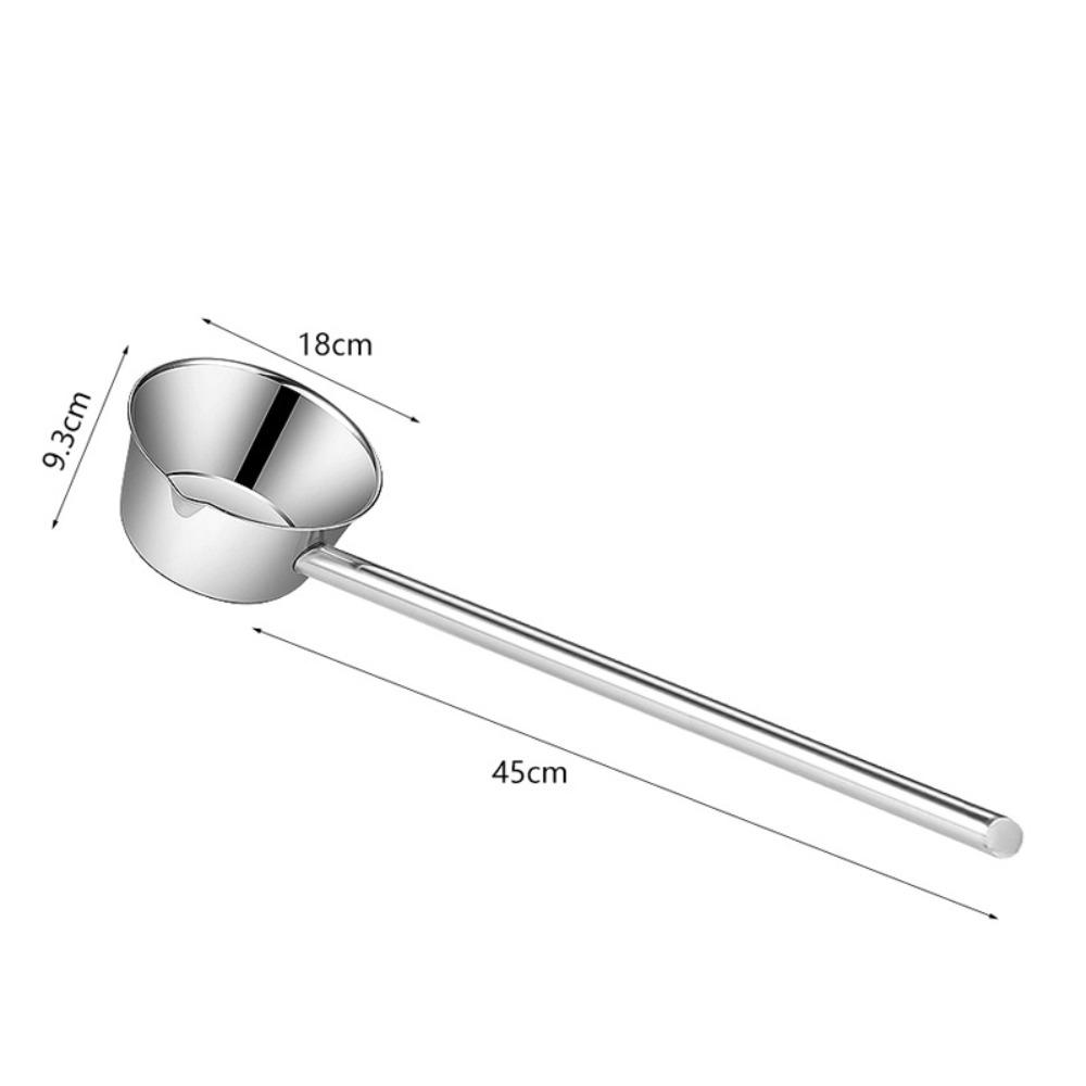 Long Handle Water Ladle Stainless Steel Resturant Soup Ladle Big Extended Water Scoop  Household