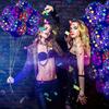 10 Clear Latex Balloon Neon UV Blacklight Reactive Star Balloons Stars Points Birthday Party Decorations