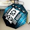 1PC Uruguay National Football Printed Umbrella Folding Umbrella, Automatic Umbrella 8-Frame for Travel, Camping Fan Gifts Christmas Gifts