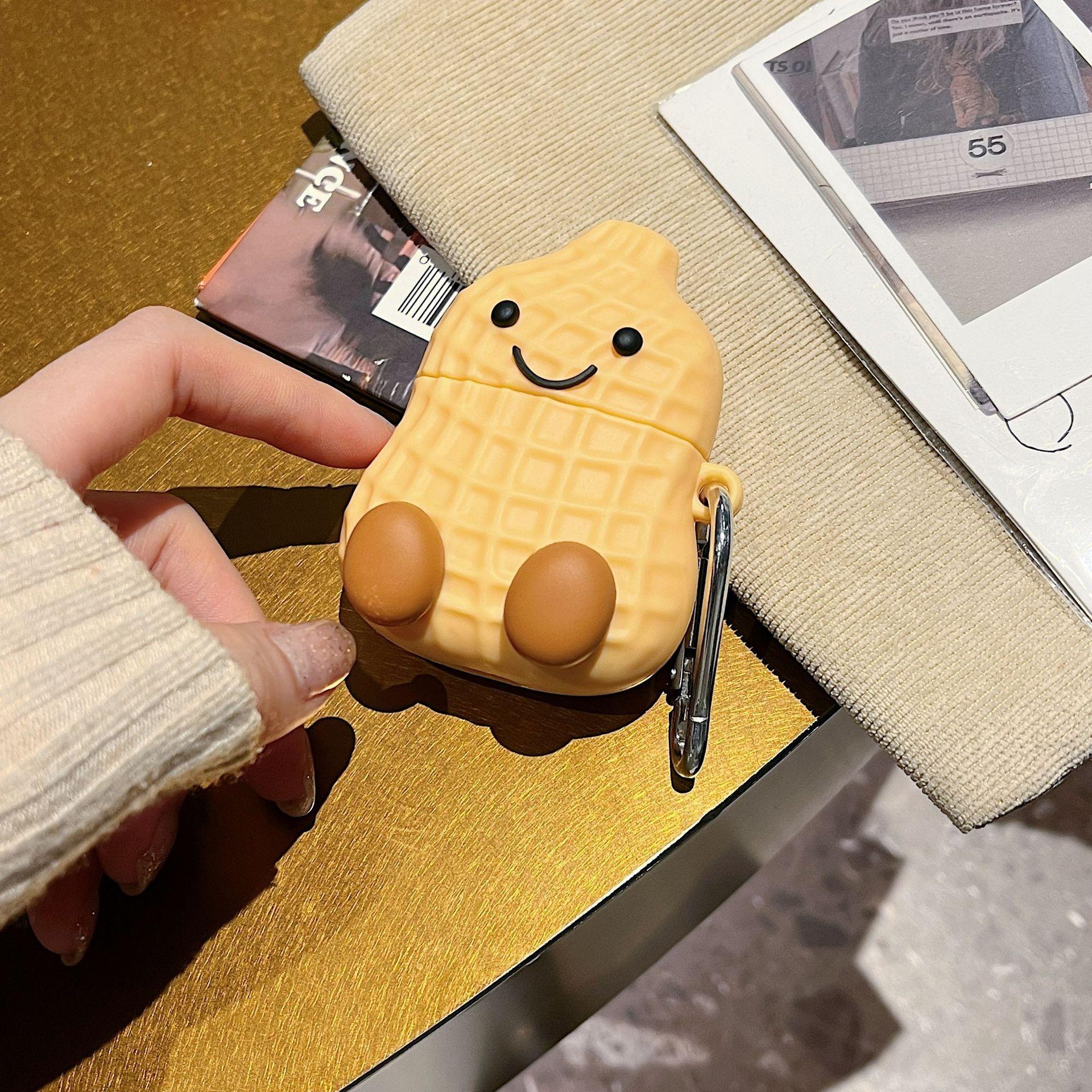 

Silicone Case for Apple AirPods with Wireless Charging Case (2019)/AirPods with Charging Case (2019)/(2016) Peanut Shaped Cover with Buckle