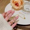 Hot neck stainless steel necklace jewelry female fashion temperament line pendant light luxury niche colorfast clavicle chain.