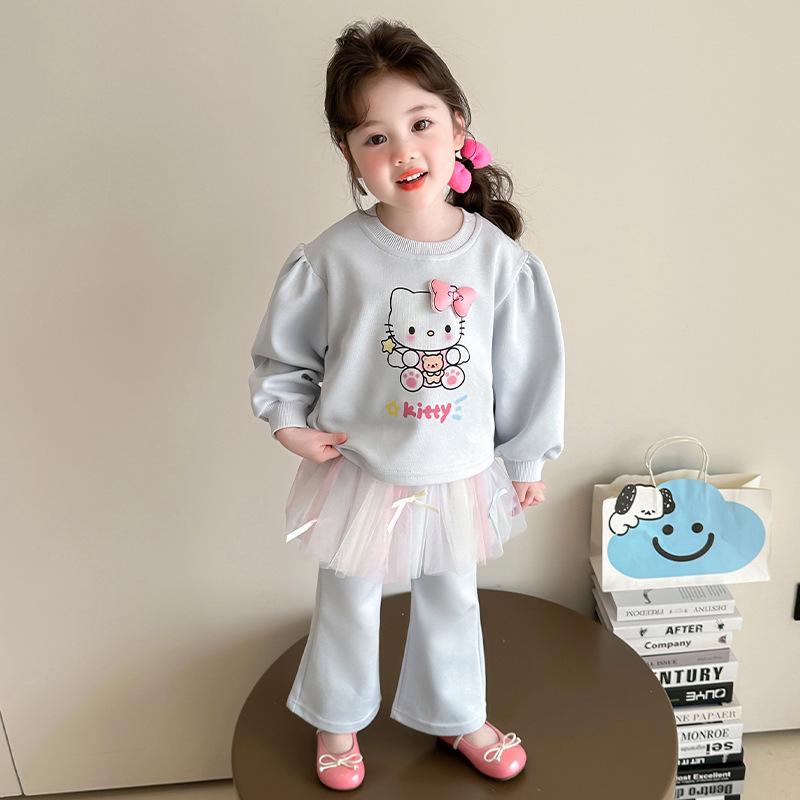 

2026 Spring/Autumn Stylish Girls’ Cartoon Hoodie and Pants Set - New Fashionable Child s Outfit 140 cm синій