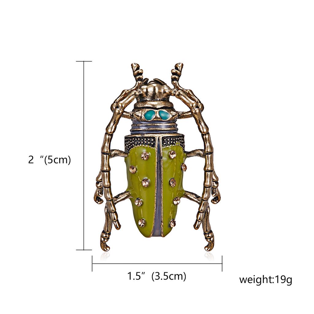 1PC Vintage Big Beetle Insect Brooch Enamel Animal Badge Corsage Pins Gift