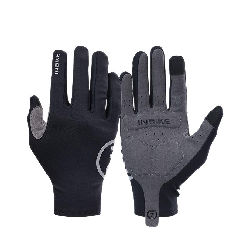 INBIKE Vollfinger-Touchscreen-Fahrradhandschuhe mit Stoßdämpfung, rutschfestes Design für Damen und Herren - Frühling/Herbst