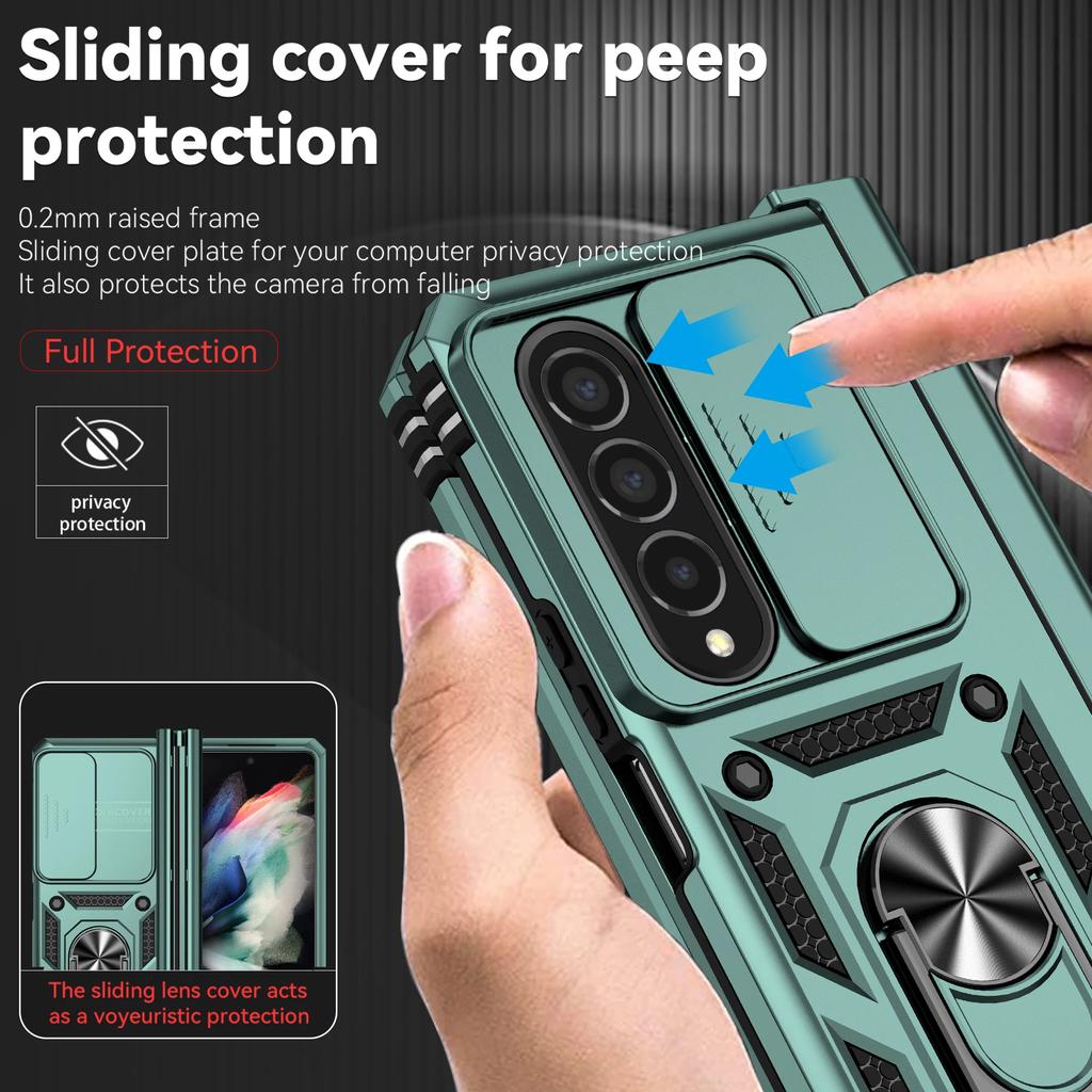 Non-Slip Camera Protective Phone Case for Samsung Galaxy Z Fold 4 5G Fold4 Zfold4 Anti-Drop Kickstand Coque Cases