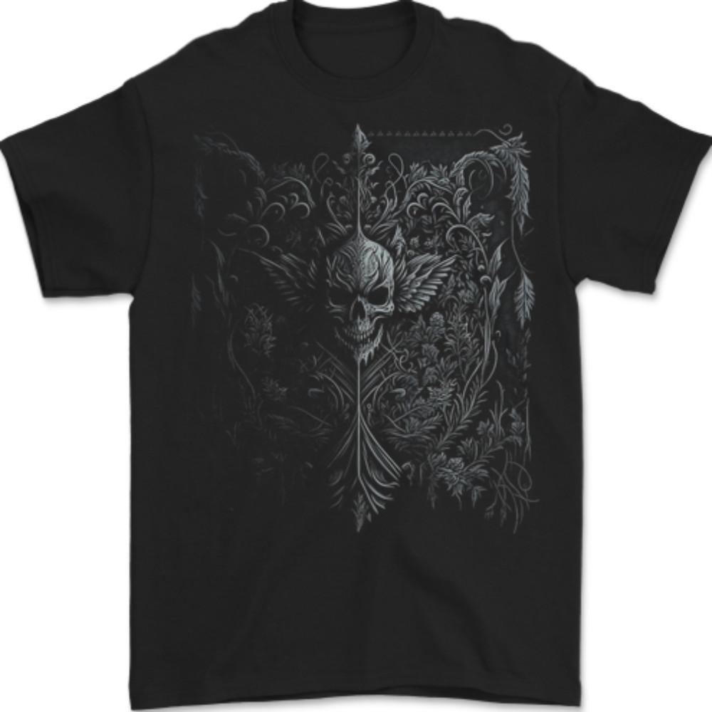 Darkness Skull Gothic Goth Heavy Metal Music Mens T-shirt Cotton XXL
