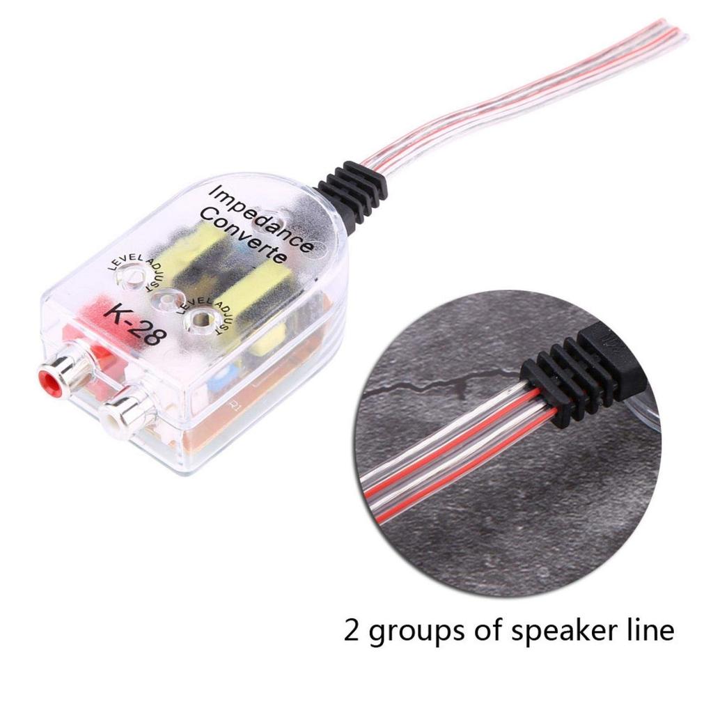 Audio CD Amplifier Car Audio Amplifier Line Impedance Conversion Plastic Adapter, Material, 5.5 3.7 2.5cm