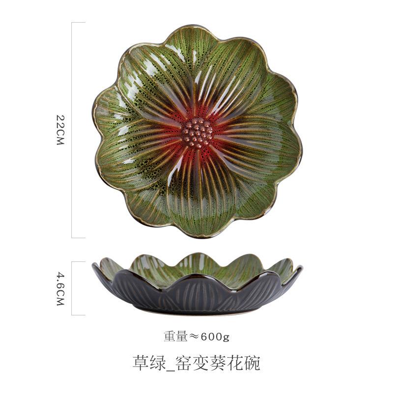 Prato de Jantar de Cerâmica em Forma de Flor Prato de Frutas Tigela de Salada Pratos de Sobremesa Prato Dim Sum Bandeja de Lanches Pratos de Sushi Prato de Sashimi