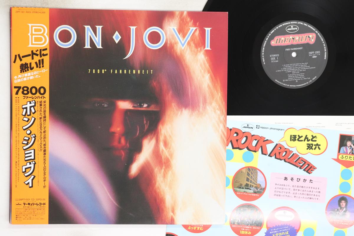 

LP Record BON JOVI - 7800 Fahrenheit 28PP1001 MERCURY 1985 Japan Obi Rock Used