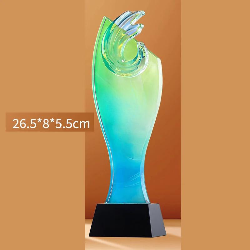 Maßgeschneiderte Kreative Hochwertige Kristalltrophäe, Wettbewerbspreis Jahresversammlung Souvenir, Heimdekoration, Auszeichnungsmedaille für Mitarbeiter, 1 Stück