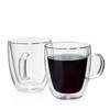 Pokaro Tea Coffee Set of Handmade Borosilicate Glass with Up To Temperature Perfect for Drip and A Perfect Gift for or Any Double-Walled Cups, 400ml,