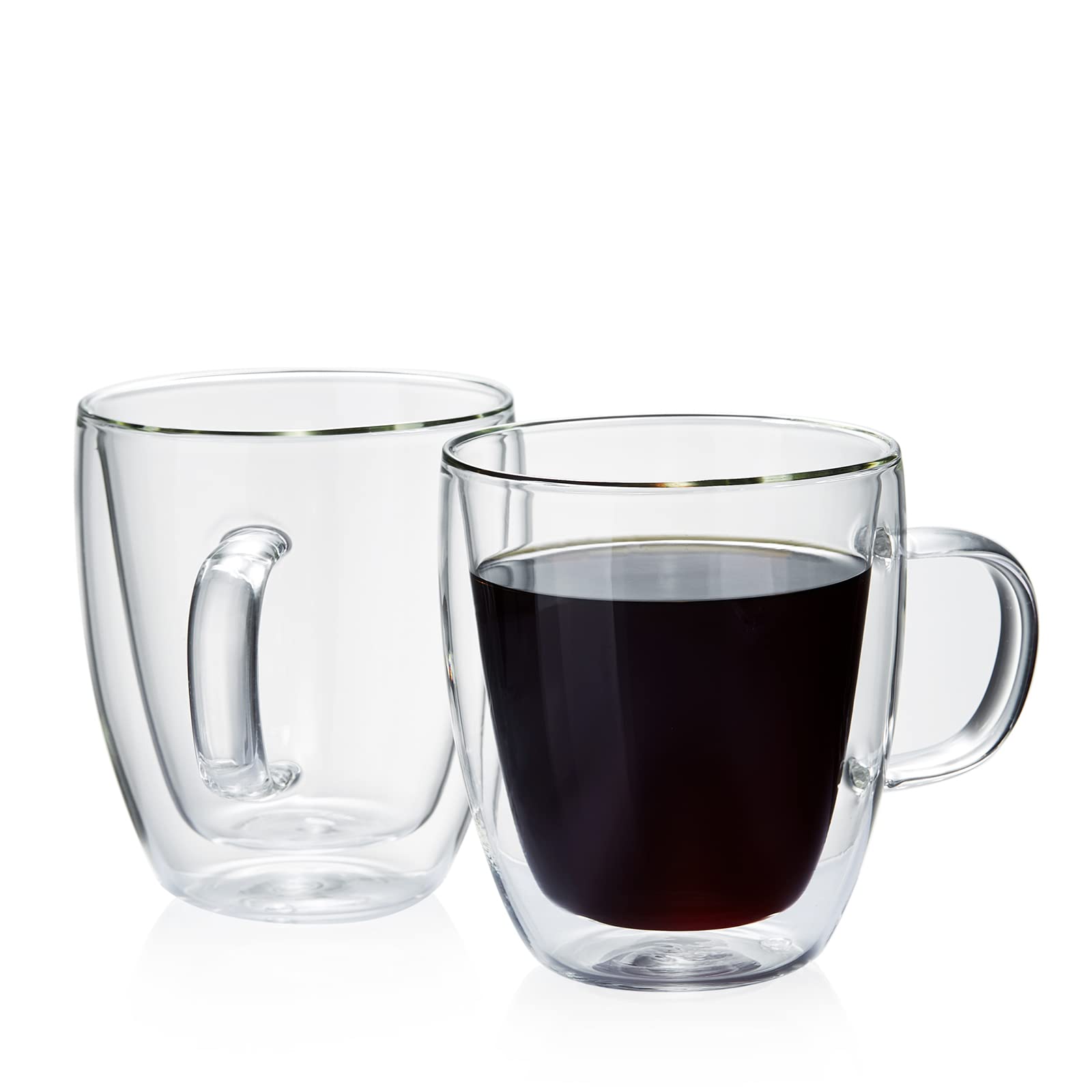 Pokaro Tea Coffee Set of Handmade Borosilicate Glass with Up to Temperature Perfect for Drip and A Perfect Gift for or any Double-Walled Cups, 400ml,