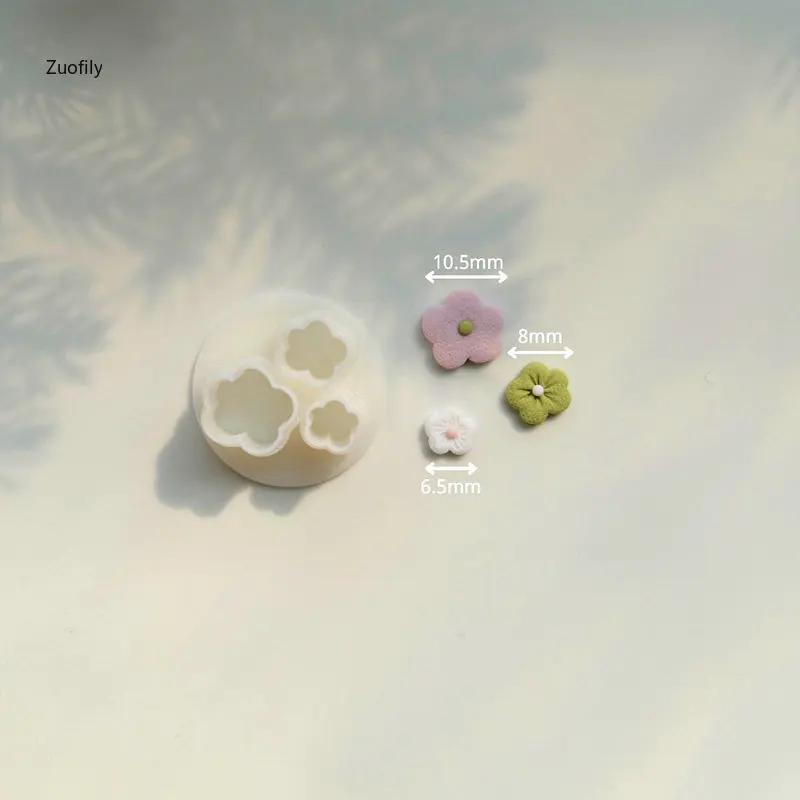 10mm 8mm 6mm Mini Tagliapasta Fiore Foglia Piastra Tagliapasta Fiore Mini Argilla Fiori per Argilla Orecchini Floreali Gioielli Ciondolo