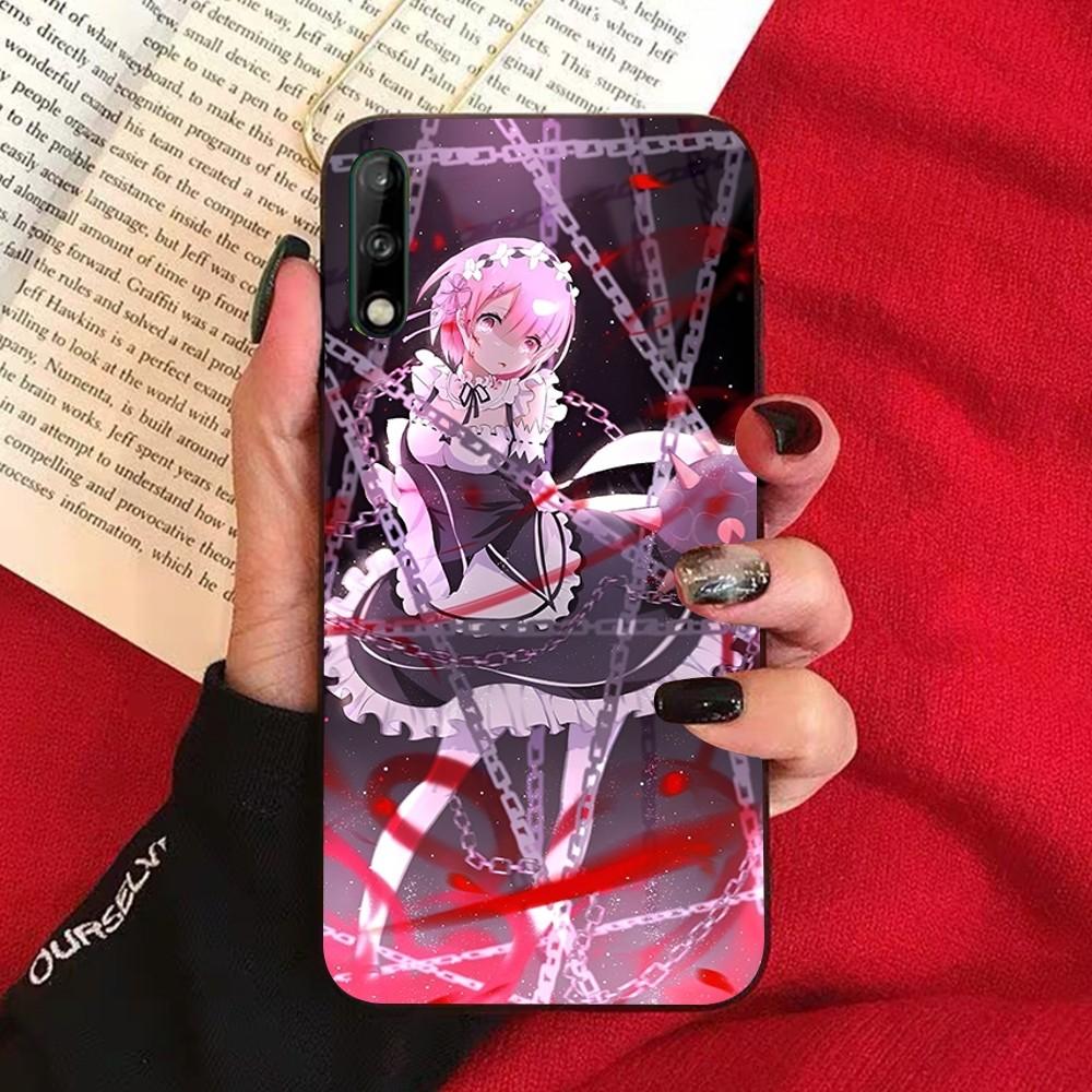 ReZERO Ram Rem Phone Case For Huawei Honor 10 Lite 9 20 7A 9X 30 50 60 70 Pro Plus Soft Silicone Cover