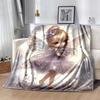 1pc Flower Printing Lightweight Flannel Blanket, Comfortable and Warm Blanket, for Camping Sofa Bed and Couch Office, Gift