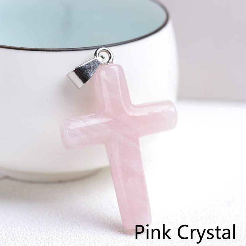 Creative Lapis Lazuli Cross Pendant For Women