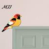 Creative Home Interior Accessory Bird Door Corner Sign, Cute Wooden Hanging Ornament for Frame Unique Desktop Cabinet, Shape Wall Art Home,