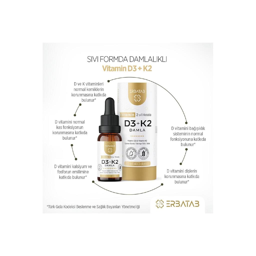 Vitamin D3 K2 2 in 1 Tropfen