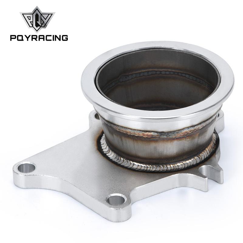 PQY - Stainless Steel Adapter for T3/T4 Turbo 5 Bolt to 3 V-Band Flange Turbo Adaptor Flange PQY4825
