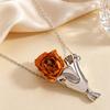 DIY Bouquet Necklace Ladies Flower Holder Necklace Elegant Bouquet Necklace Insert Preserved Dried Flowers Gift for Women Flowers Not