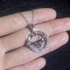 Moissanite Round Necklace Women Dainty Clavicle Chain Minimalist Ins Style Jewelry