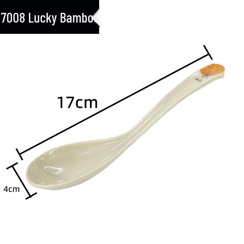 Imitation Porcelain Melamine Chinese-Style Drop-Resistant White Spoons for Hotel and Restaurant Use, Seasoning & Soup Serving