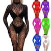 Dame Sexy Fishnet Bodysuit Undertøy Full Body Jumpsuit Clubwear Natttøy